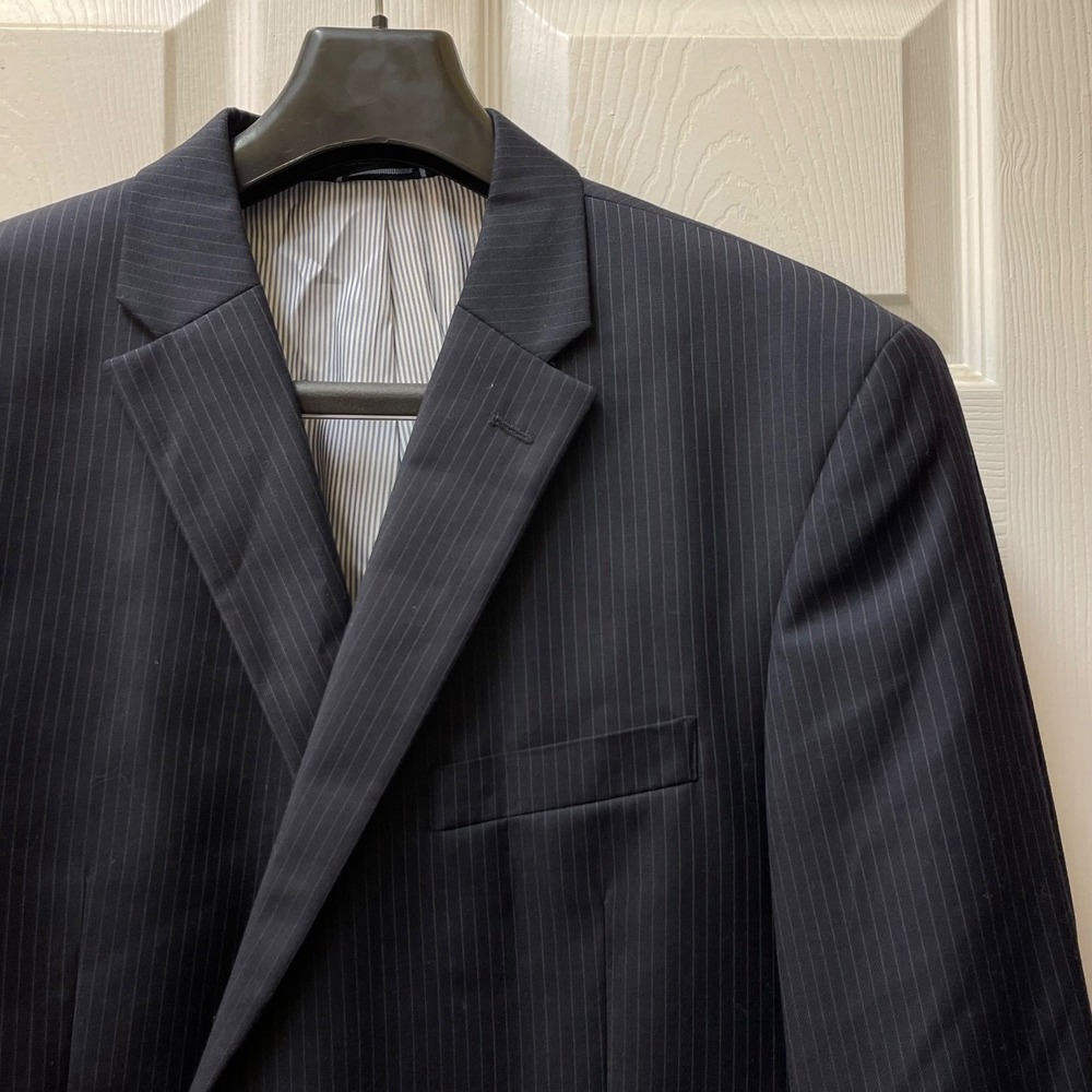Tommy Hilfiger Blazer Mens 44R Regular Wool Pinstripe‎ Suit Jacket Sport Coat